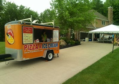 Setting up for a graduation party
